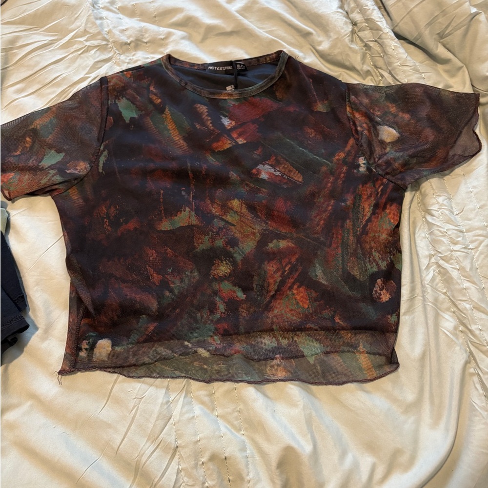 Multicolor Abstract Print Top